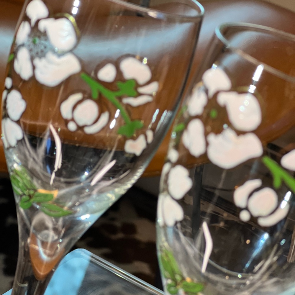 Perrier- Jouët champagne bucket with 4 glasses